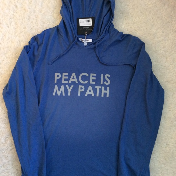 NWT Peace. Love World L/S hooded t-shirt. - Picture 2 of 3
